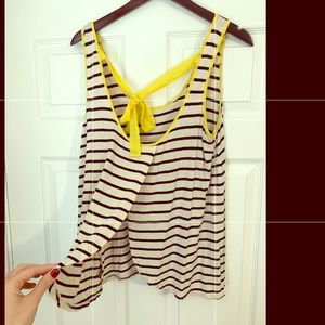Striped Casual Top with open back!